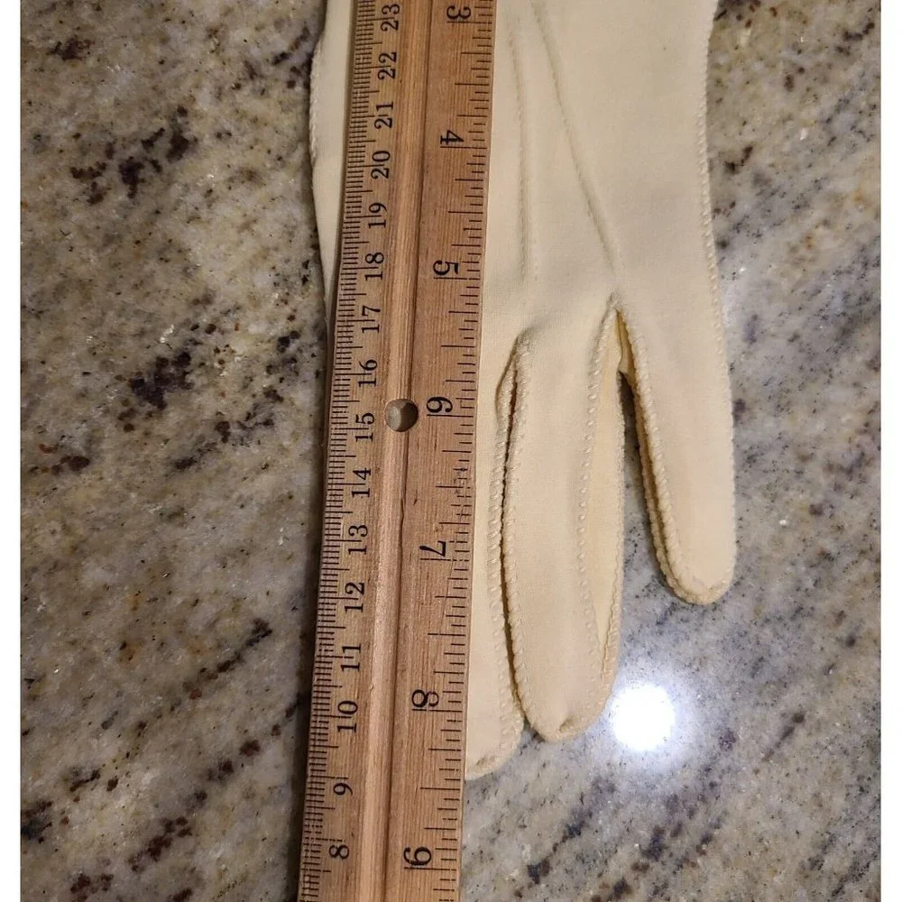 Vintage Size 6.5 Small Pale Yellow Stretch Cotton 8.5